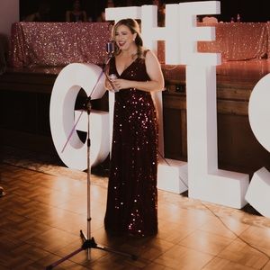 David’s Bridal Burgundy Bridesmaids Dress